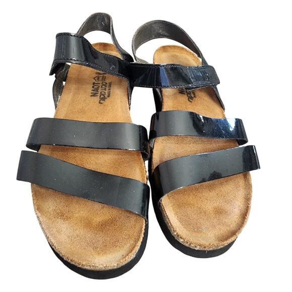 Naot Black Patent Leather Kyla Sandals, EU 37 - Picture 3 of 7